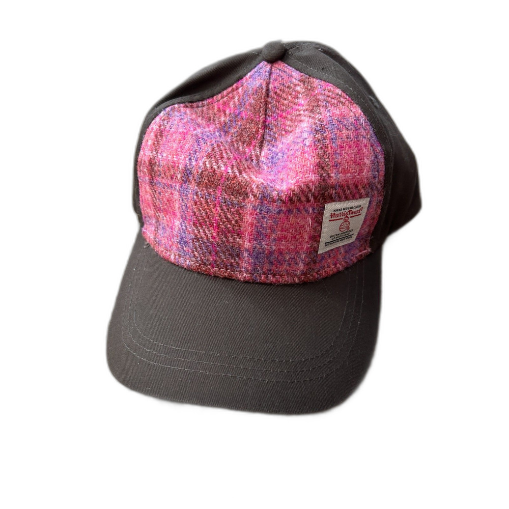 Glen Appin of Scotland Harris Tweed Baseball Cap New Brown/Pink Outlander NWT